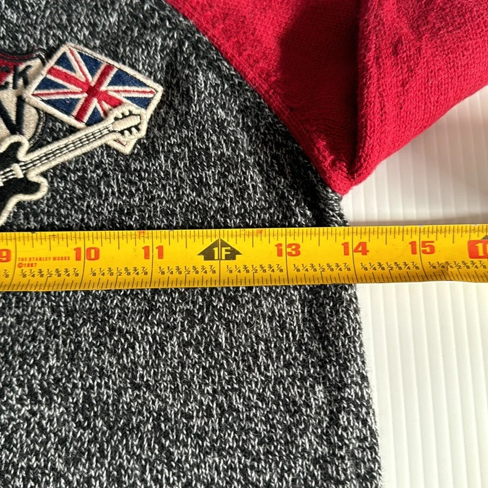 Gymboree Rock on, black, white, red & blue crew neck sweater. Boys size XS